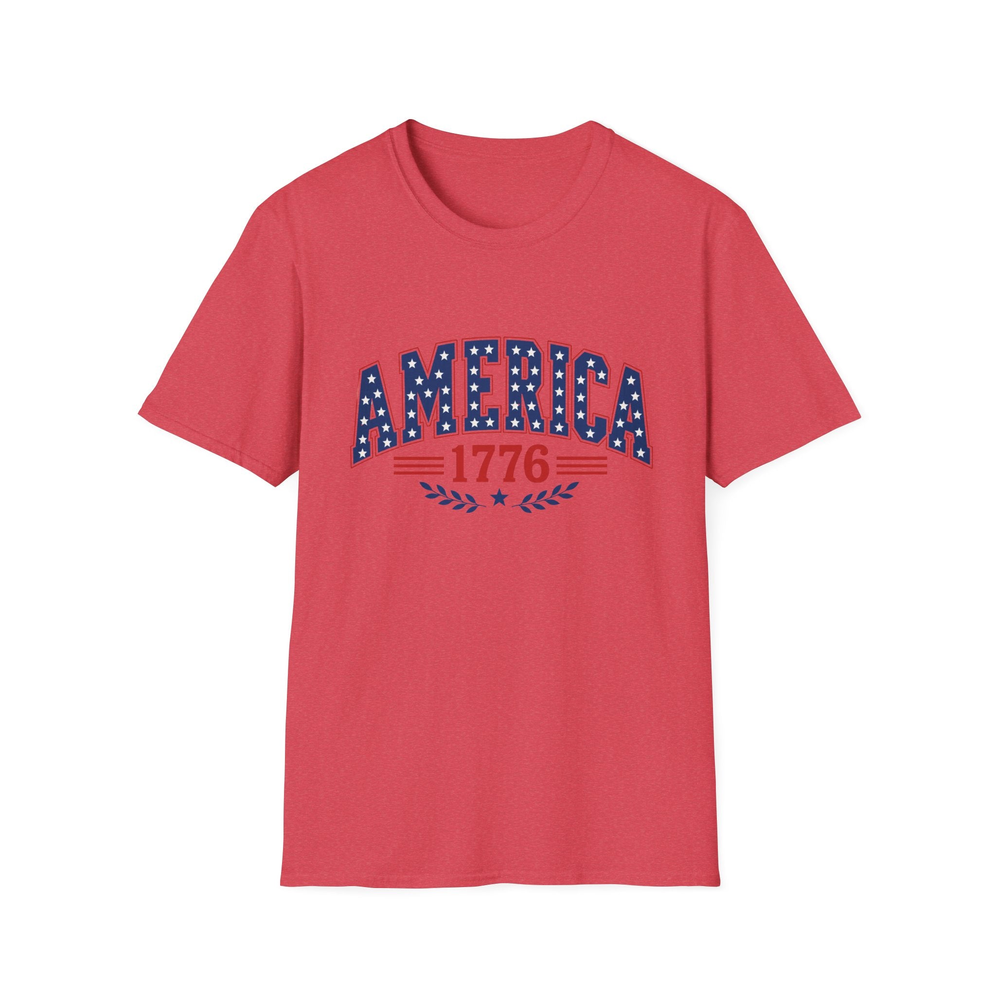 America 1776 Patriotic Tee, USA Heritage Shirt, Red White Blue Graphic Top, Classic American Pride OutfitT-Shirt