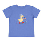 Patriotic Duck USA Tee, Cute Red White Blue Shirt, Summer Flag Graphic Top, Fourth of July Celebration Outfit Toddler Short Sleeve Tee