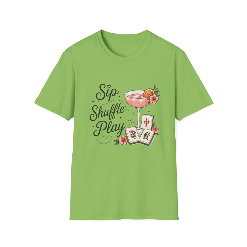 Sip Shuffle Play Cocktail & Mahjong T‑Shirt