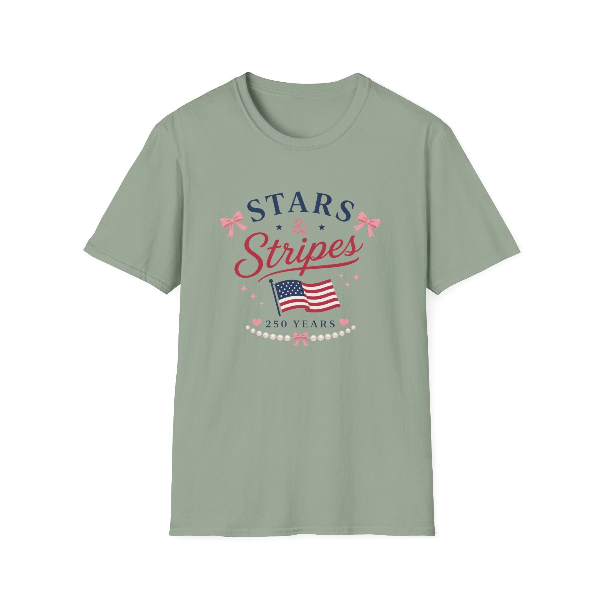 Stars and Stripes 250 Years Tee, USA Anniversary Shirt, Red White Blue Flag Graphic Top, Patriotic American Pride Outfit T-Shirt