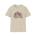 Land of the Free Home of the Party Tee, USA 250 Sunglasses Shirt, Red White Blue Celebration Graphic Top, Patriotic Fourth of July Outfit T-Shirt