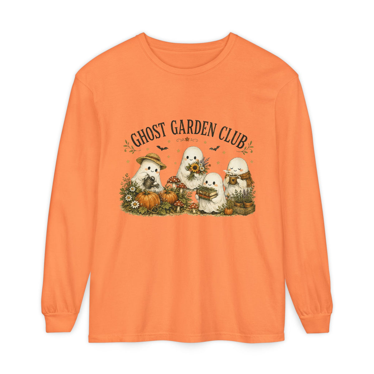 Ghost Garden Club Autumn Fall Long Sleeve T-Shirt