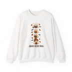 "Books Before Boos" Cute Halloween Ghost Stack Crewneck Sweatshirt