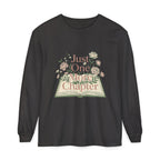 Long Sleeve T-Shirt — “Just One More Chapter” Floral Booklover Design