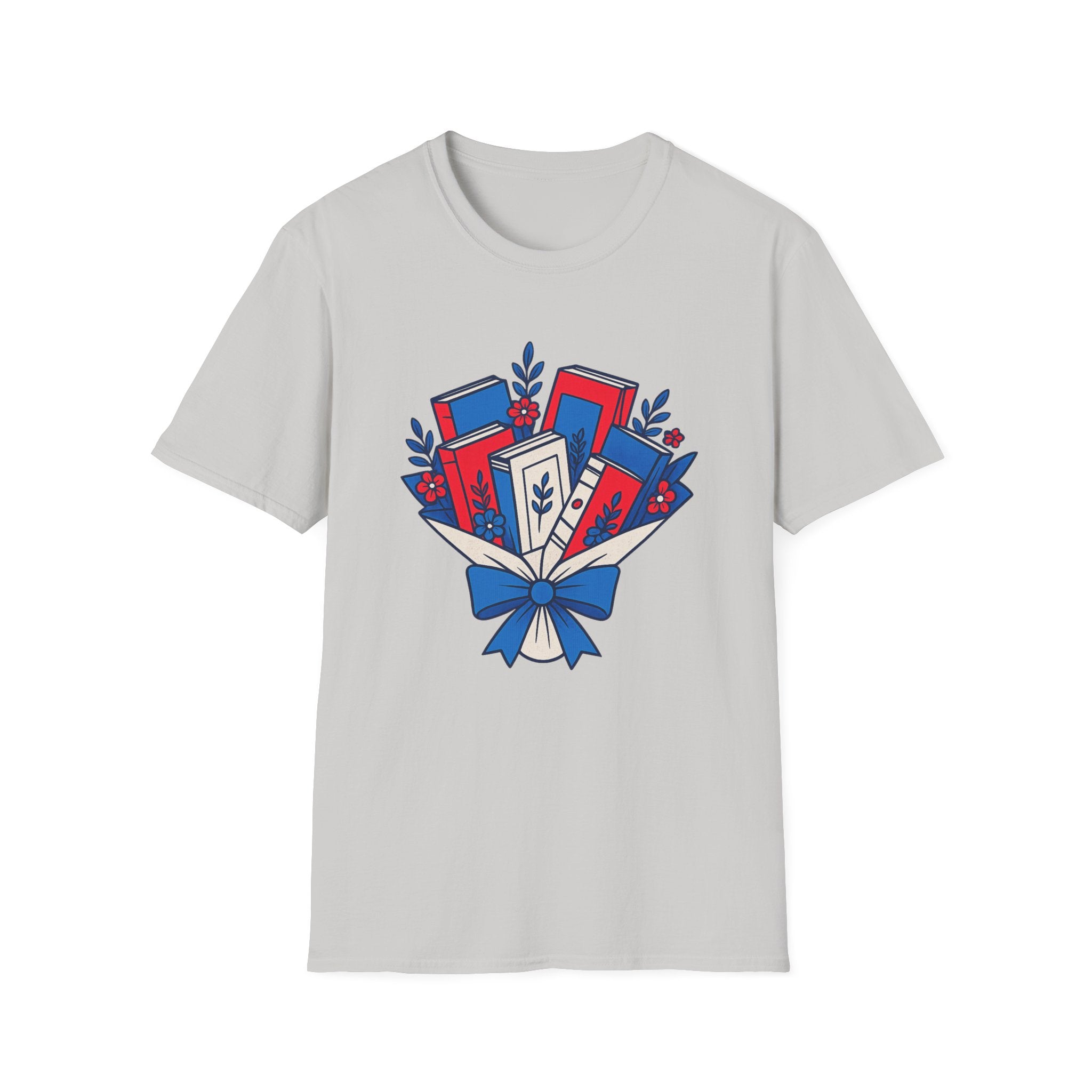 Patriotic Book Lover T-Shirt, Americana Reading Graphic Tee, Retro Library Shirt, Fourth of July Books Design, Cute Teacher Reader Apparel T-Shirt