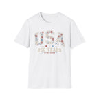 USA 250 Years Tee, 1776–2026 Anniversary Shirt, Patriotic American Pride Graphic Top, Red White Blue Celebration Outfit T-Shirt