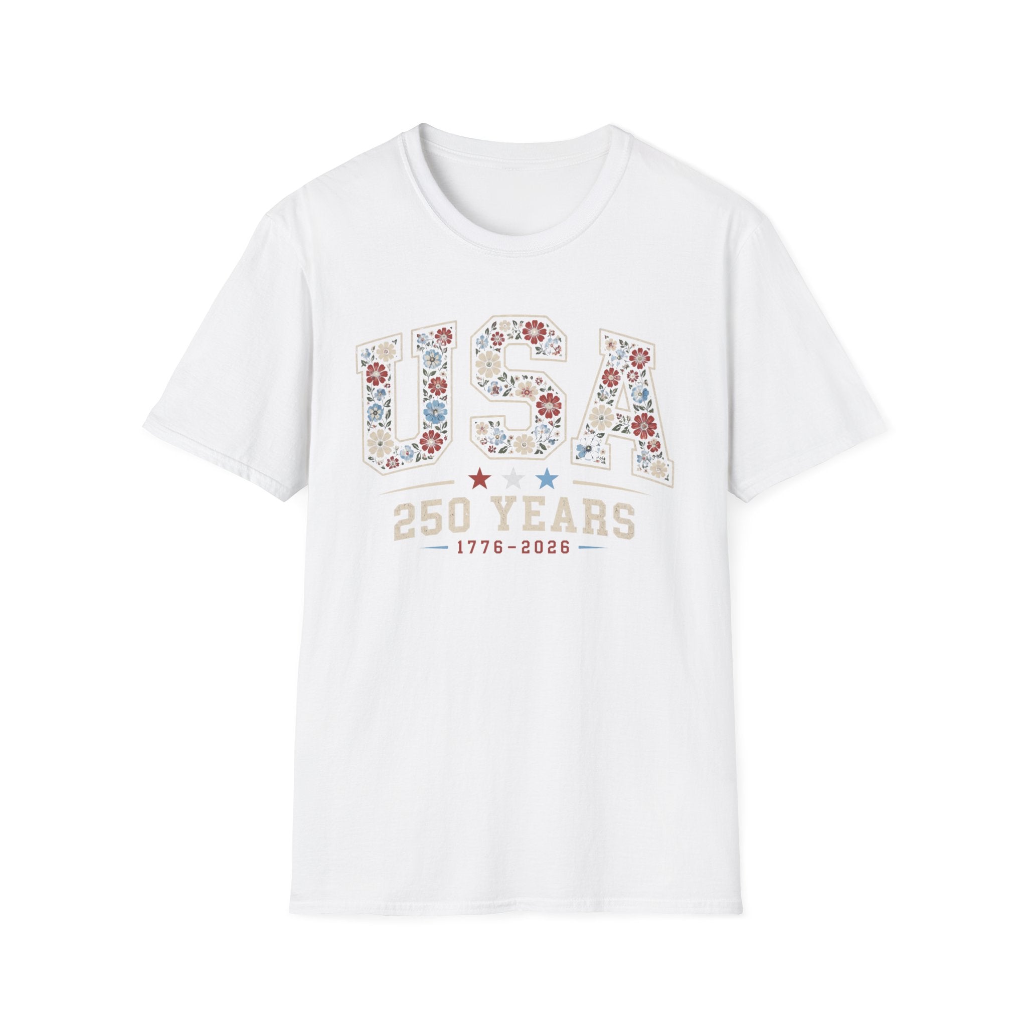 USA 250 Years Tee, 1776–2026 Anniversary Shirt, Patriotic American Pride Graphic Top, Red White Blue Celebration Outfit T-Shirt