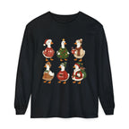 Cute Christmas Geese Holiday Ducks in Sweaters & Tree Long Sleeve T-shirt