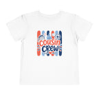 Cousin Crew Patriotic T-Shirt, Fourth of July Family Matching Tee, Americana Fireworks Shirt, Summer Vacation Graphic Tee, Kids Family Reunion Outfit Toddler Short Sleeve Tee