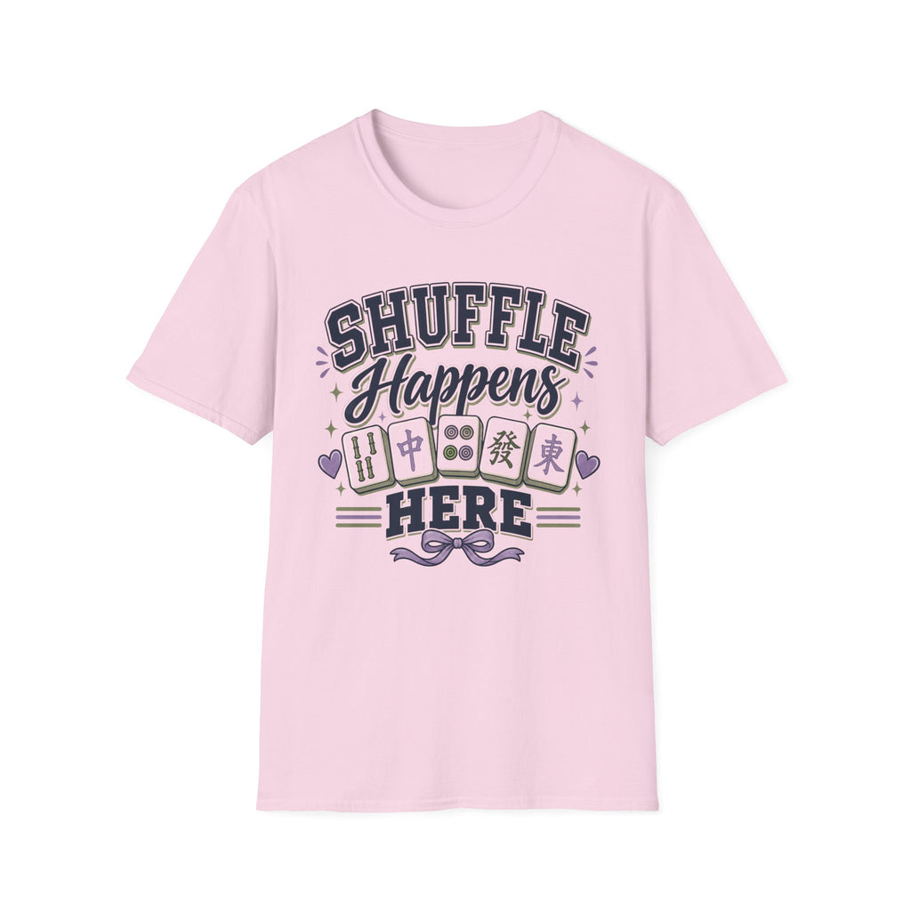 Shuffle Happens T-Shirt — Mahjong Player Tee