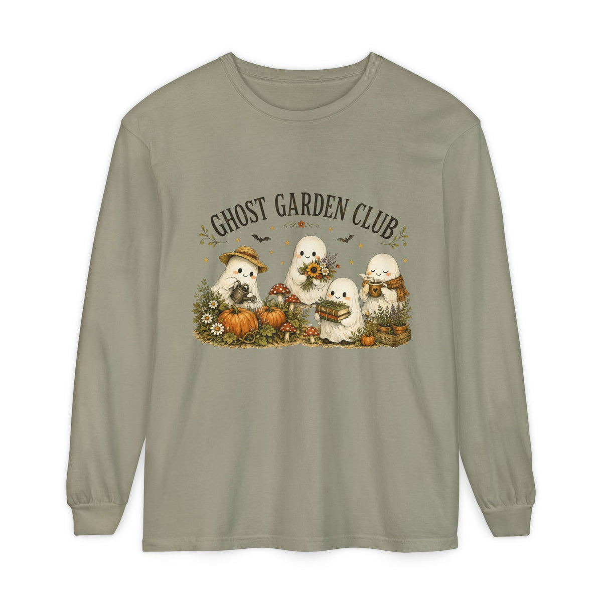 Ghost Garden Club Autumn Fall Long Sleeve T-Shirt