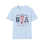 250th Anniversary USA Coquette Bow Shirt, Land of the Free Home of the Brave Women's Tee, Varsity Stars Stripes Heart 1776 2026 T-Shirt