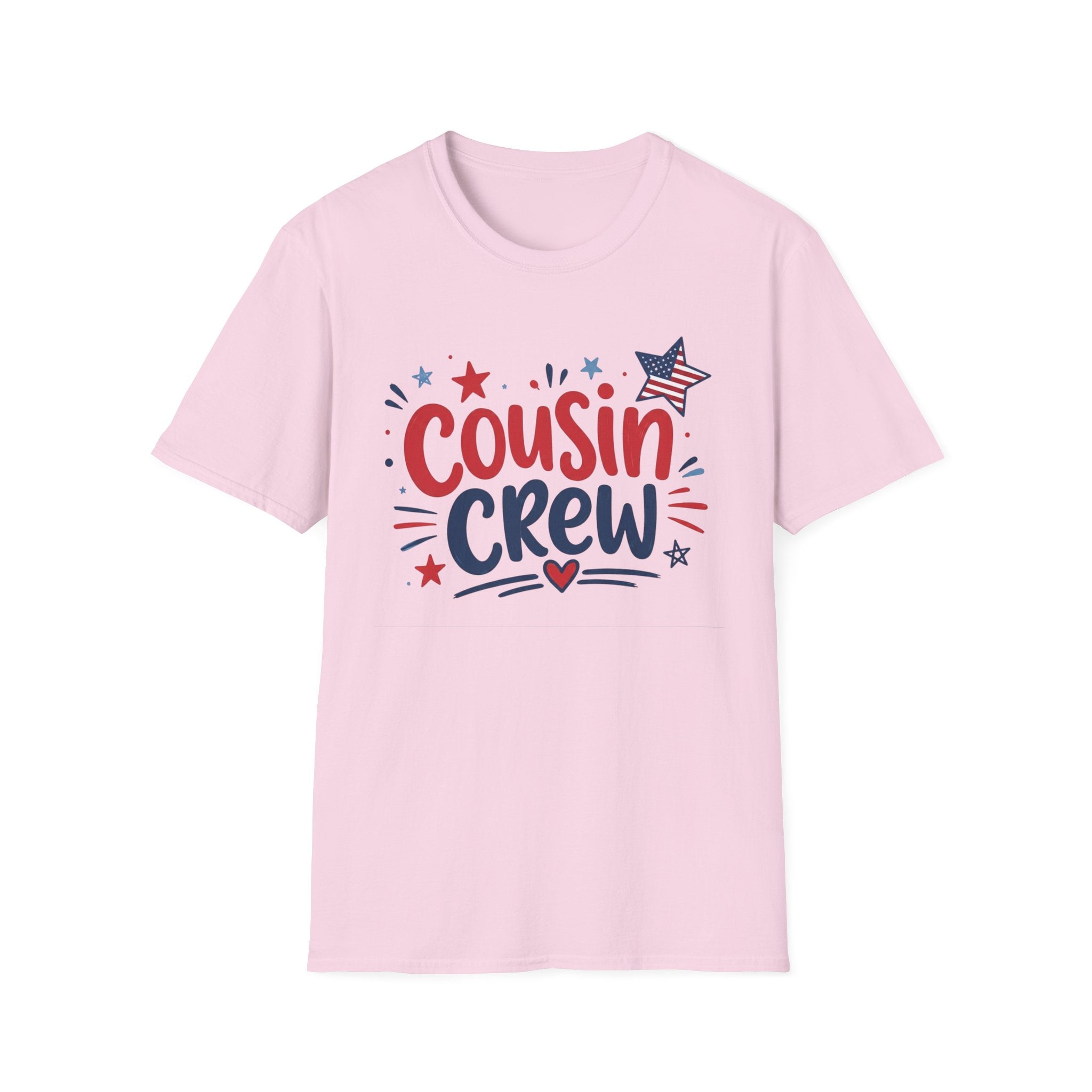 Patriotic Cousin Crew T-Shirt | American Flag Star Graphic Tee, Fourth Of July Family Matching Holiday Top