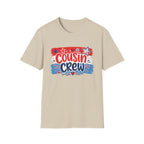 Patriotic Cousin Crew T-Shirt | Distressed American Flag Paint Stroke Graphic Tee, Fourth Of July Family Matching Top
