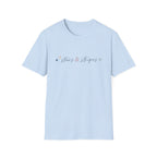 Stars and Stripes Script T-Shirt, 4th of July, Minimalist Patriotic Tee, Subtle Patriotic Gift, Dainty Script America Independence Day