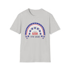 USA 1776–2026 Patriotic Rainbow Tee, American Anniversary Shirt, Red White Blue Graphic Top, USA Pride Outfit