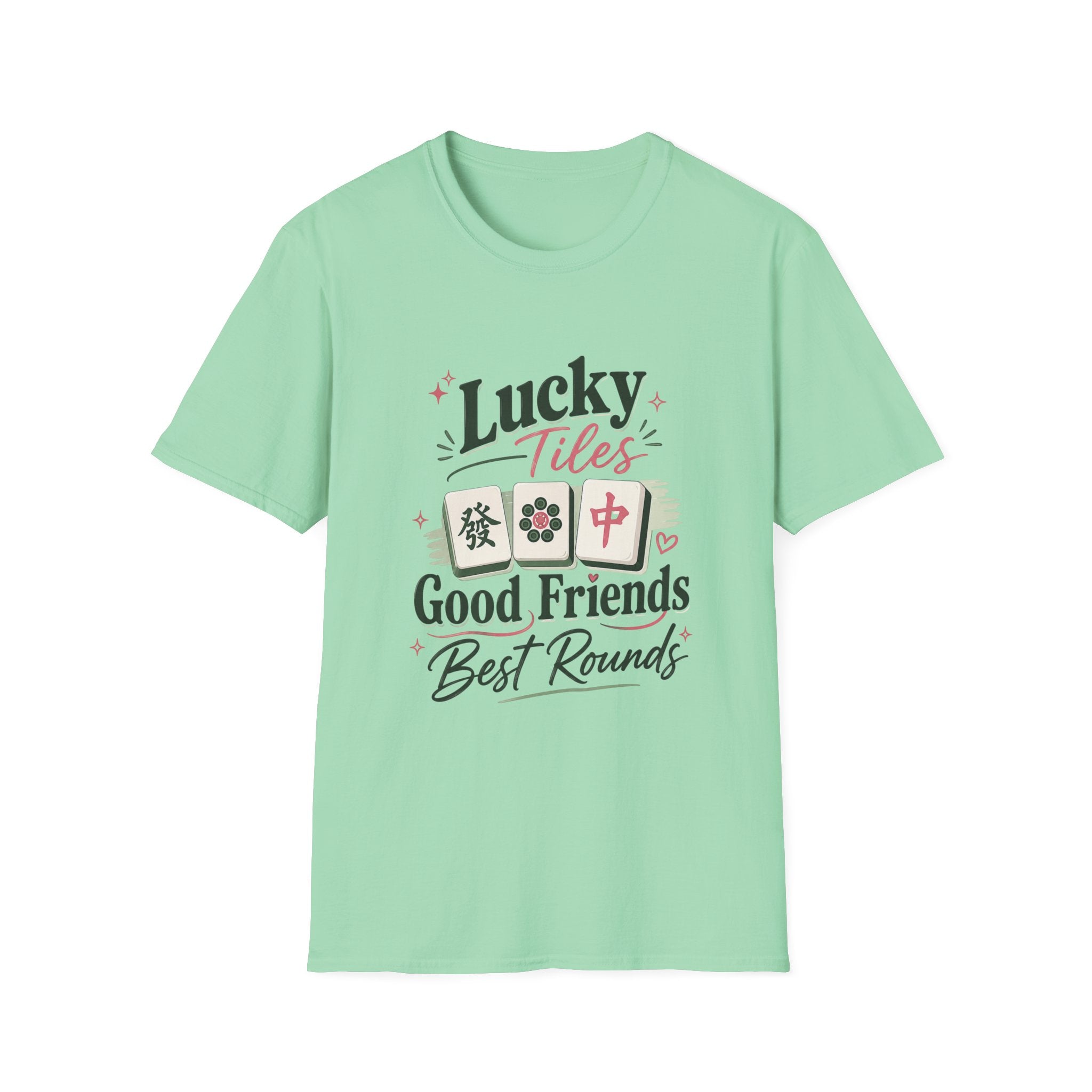 Lucky Tiles Good Friends, Best Rounds - Mahjong T-Shirt