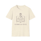 T-Shirt — "Stories & Saves" Gamer Book Graphic Tee