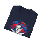 Patriotic Book Lover T-Shirt, Americana Reading Graphic Tee, Retro Library Shirt, Fourth of July Books Design, Cute Teacher Reader Apparel T-Shirt