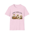 Ghost Garden Club T-Shirt — Cute Autumn Halloween Ghosts with Pumpkins & Flowers