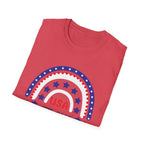 USA 1776–2026 Patriotic Rainbow Tee, American Anniversary Shirt, Red White Blue Graphic Top, USA Pride Outfit