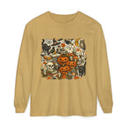Halloween Vintage Pumpkins, Cats & Spooky Night Long Sleeve T-Shirt