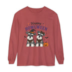 Happy Howlween Schnauzer Dogs in Costume Long Sleeve T-Shirt