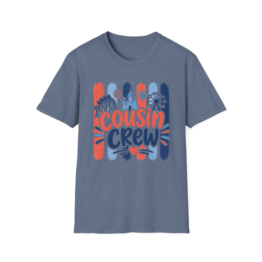 Cousin Crew Patriotic Tee, Red White Blue Fireworks Shirt, Family Matching Fourth of July Outfit, Festive USA Graphic Top