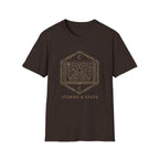 Gaming T-Shirt — 'Stories & Stats' Controller Spellbook Graphic