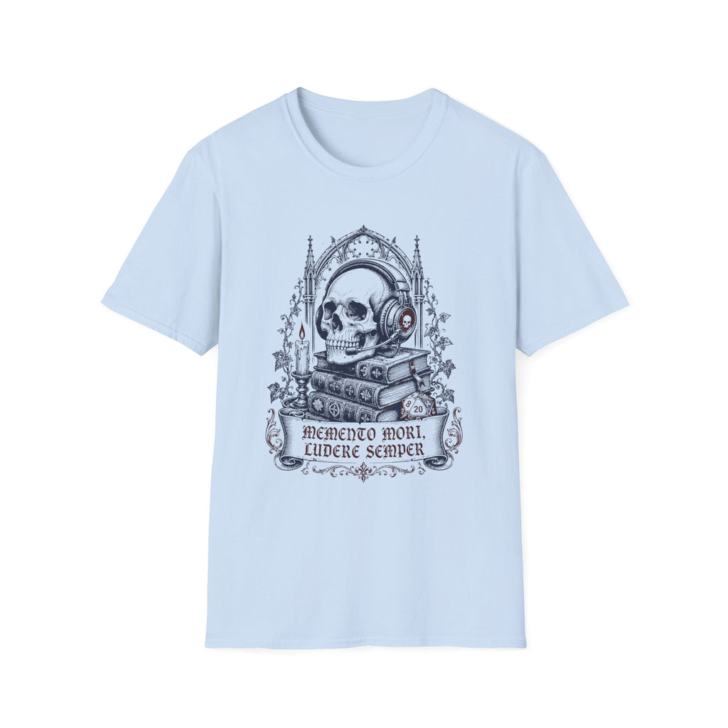 Skull & Books T-Shirt — Memento Mori Gothic Graphic Tee