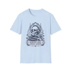 Skull & Books T-Shirt — Memento Mori Gothic Graphic Tee