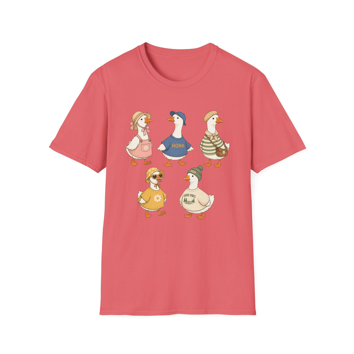Cute Whimsical Geese Ducks T-Shirt