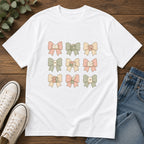 Reading Bows T‑Shirt — Pastel Book Lover Graphic Tee