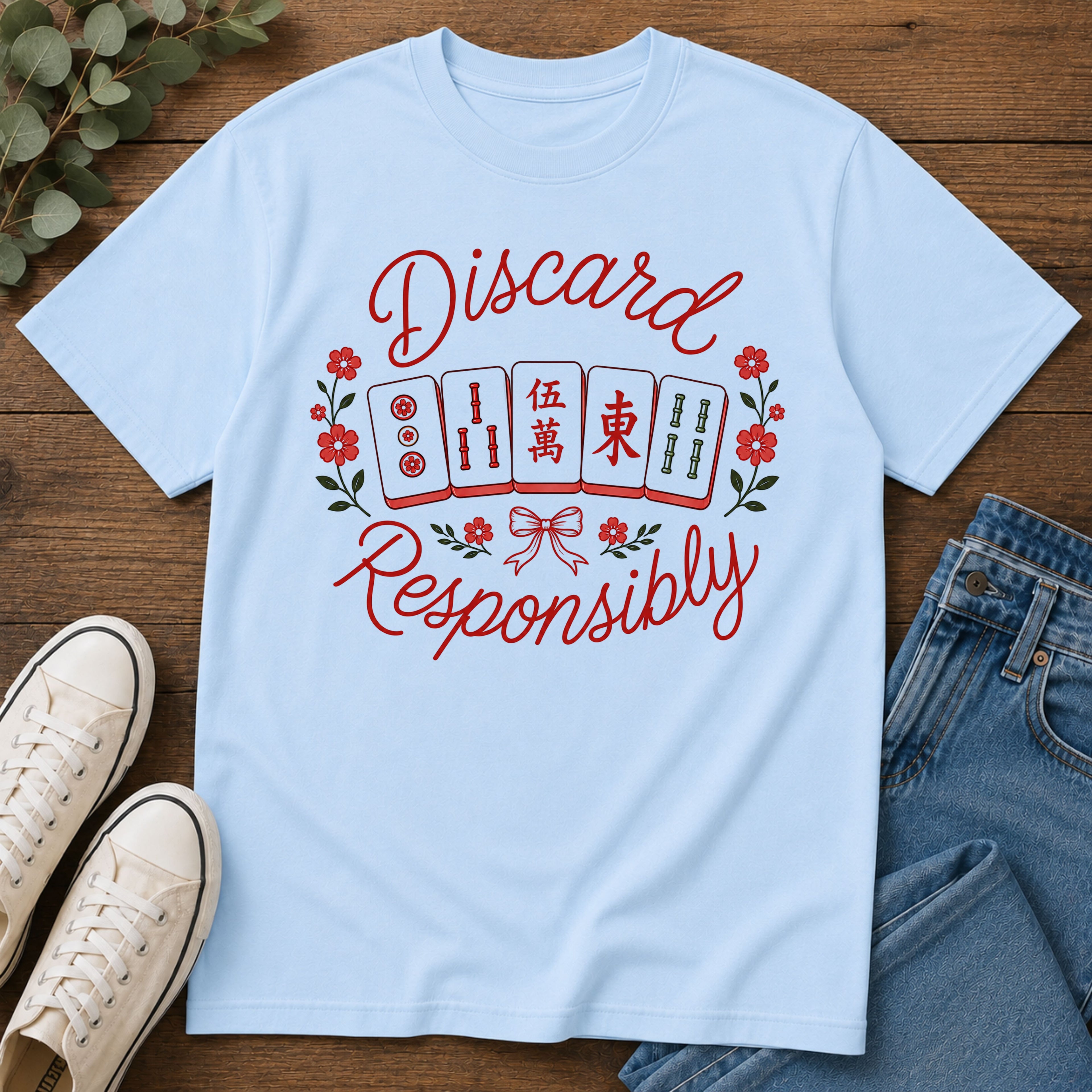 Mahjong 'Discard Responsibly' T-Shirt