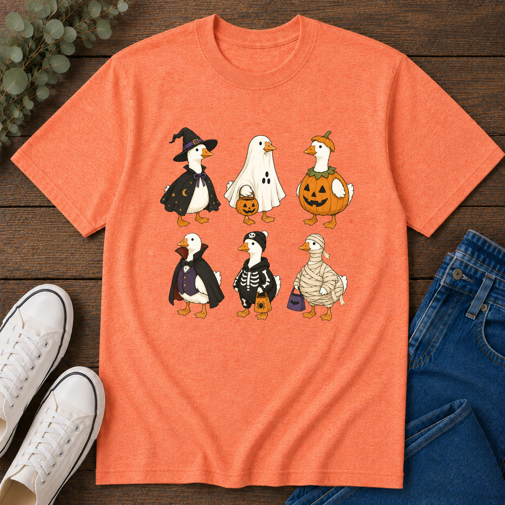 Halloween Duck Costume T-Shirt — Cute Ducks in Witch, Ghost & Pumpkin Outfits